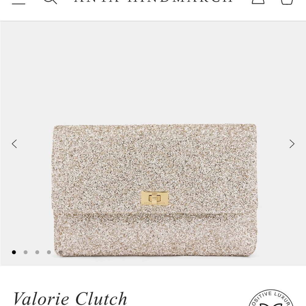 Anya Hindmarch Gold Valorie Clutch